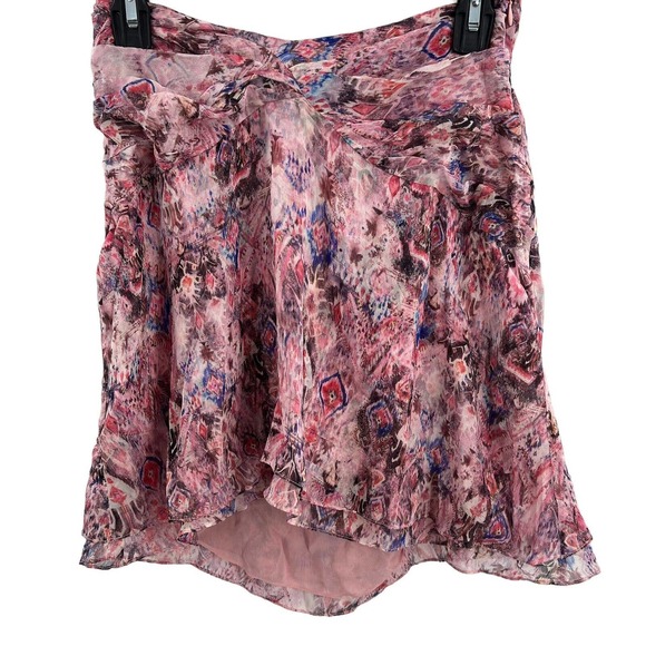 IRO Dresses & Skirts - IRO Pink and Blue Abstract Mini Skirt